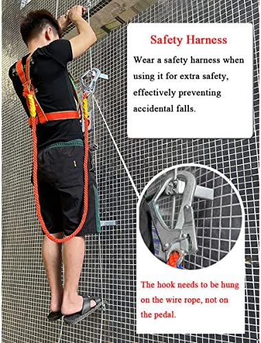 TOOJUN Fire Escape Ladder Adult Household Fire-Resistant High-Altitude Rescue Engineering Climbing Ladder Aluminum Alloy with Safety Harness,8m/26.2ft - Image 3