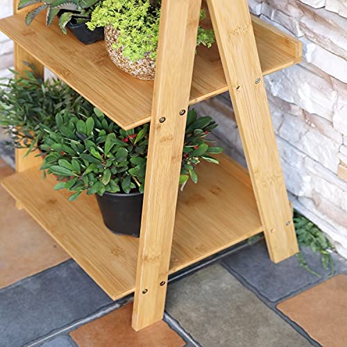 HYNAWIN Corner Ladder Shelf Storage Shelving, 5 Tier Books/CDs/Albums/Files Holder in Living Room Home Office,Simple Assembly - Image 7
