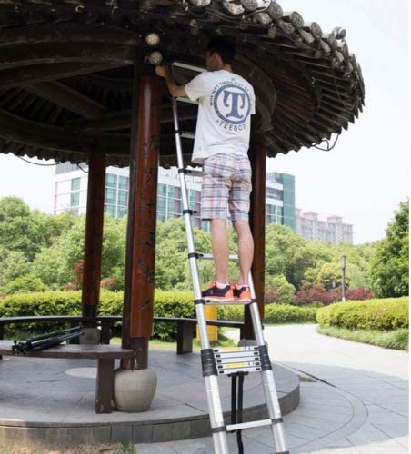 Telescoping Loft Ladder Extension Ladders 10.5ft 330lbs Max Load for Attic Loft RV Roof Home Office, Aluminum Light Weight Easy to Carry or Storage Stepladder Telescopic - Image 7