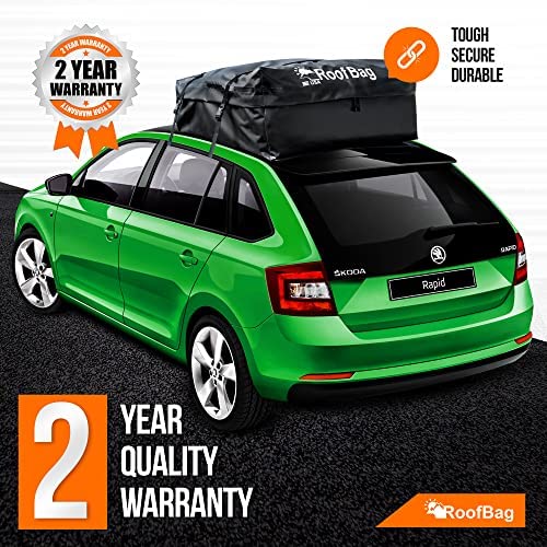 RoofBag Car Rooftop Cargo Carrier 17 Cubic, Waterproof Roof Bag Top Luggage Storage Carriers for Any Car with/Without Rack Cross Bar Including Anti-Slip Mat + 8 Strong Nylon Straps + Storage Bag - Image 9