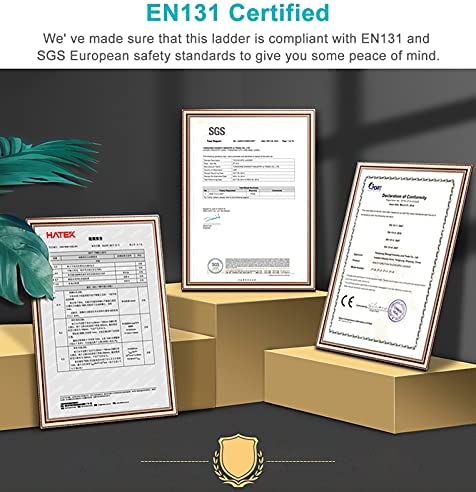 DMUNIZ Ladders Telescoping Ladder Type Professional Telescoping Ladder, Alumilightweight Portable Folding Telesladder with Support Bar Anti-Slip/2.9M/9.5Ft - Image 8