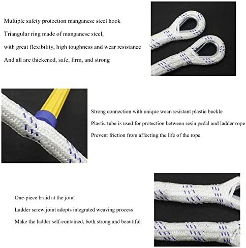 LXDZXY Ladders,Emergency Escape Rope Ladder 1-17 Floors, Flame Retardant Fire Safety Evacuation Ladder for Children and Adults, Non-Slip Resin Climbing Rope Ladder/50M (164 Feet) - Image 5