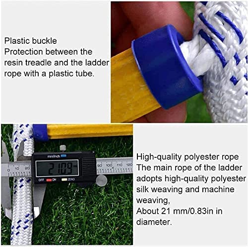 Folding Ladder Ladders,Rope Ladder Emergency Fire Escape Ladder Nylon Escape Ladders Ladder with Hooks Wear-Resistant Non-Slip Flame Resistant for Kids/Children and Adults (Color : 30m) - Image 6