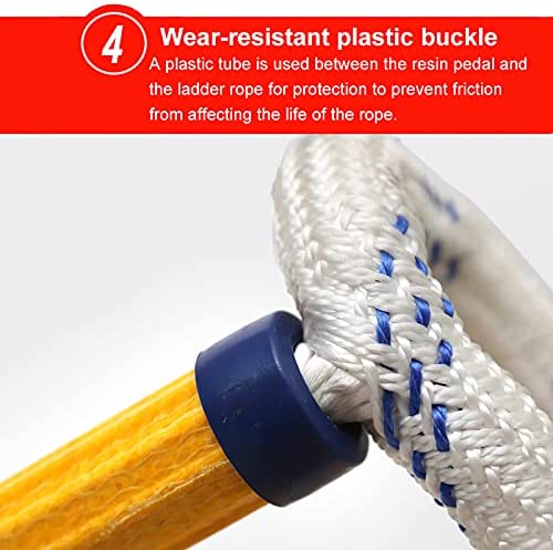 QWEASDF Rope Ladder, Emergency Fire Escape Rope Ladder, Flame Resistant Safety Evacuation Ladder, Non-Slip, Fast to Deploy, Easy to Use, Easy to Store, Home Safety Necessities,50m/164.04ft - Image 6