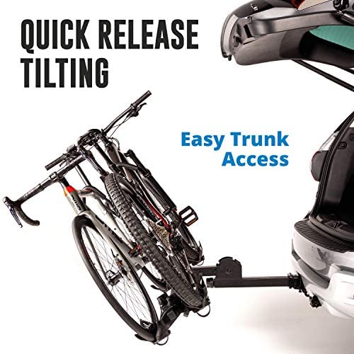 Vibrelli Electric Bike Hitch Rack - 2 Ebike Rack Fits Fat Tire, Mountain Bike, Standard Bicycles - 65lbs per Bike - Patented Anti-Wobble - Cars & SUV - Tilt Down/Fold Up Platform - Not for RV - Image 3