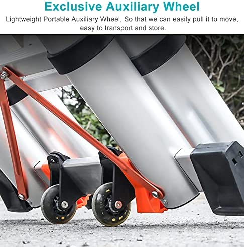DMUNIZ Ladders Telescoping Ladder Type Professional Telescoping Ladder, Alumilightweight Portable Folding Telesladder with Support Bar Anti-Slip/2.9M/9.5Ft - Image 7