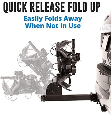 Vibrelli Electric Bike Hitch Rack - 2 Ebike Rack Fits Fat Tire, Mountain Bike, Standard Bicycles - 65lbs per Bike - Patented Anti-Wobble - Cars & SUV - Tilt Down/Fold Up Platform - Not for RV - Image 7