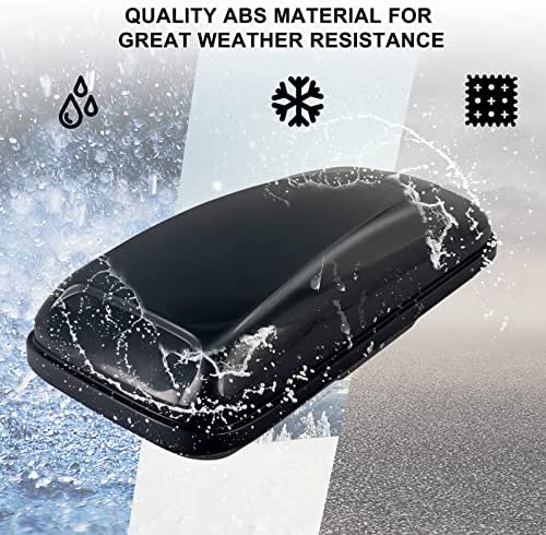 TUFFIOM 13.4 Cubic Feet Rooftop Cargo Box w/Keys, Hard Shell Waterproof Travel Roof Storage Cargo Carrier Luggage Rack, 150LBS Capacity, Dual-Side Opening, for SUV Car Van w/Cross Bars, Black - Image 7