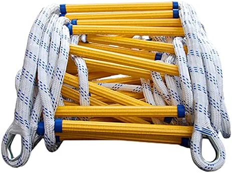 LXDZXY Ladders,Emergency Safety Ladder Fire Escape Rope Ladder, Emergency Fire Escape Ladders with Hook Carabiner for Emergency Fire Escape/Rope Diameter: 20Mm/50M/164Ft - Image 2
