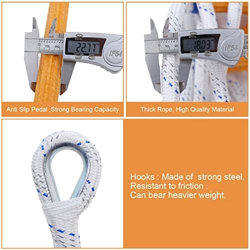 Rope Ladder,13 Feet Emergency Fire Escape Ladder Flame Resistant Safety Rope Ladder with Hooks,Fast to Deploy Sturdy and Strong Portable and Reusable 2 Story,Weight Capacity up to 2000 Pounds - Image 5