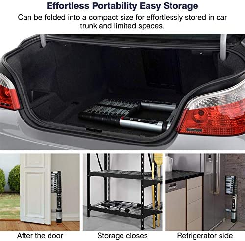 Augtarlion Aluminum Telescoping Ladder 10.5 FT, Collapsible Extension Ladder with Locking Mechanism, Portable Telescopic RV Ladder, Compact Ladder for Home Or Outdoor Work, Heavy Duty 330lbs Capacity - Image 7