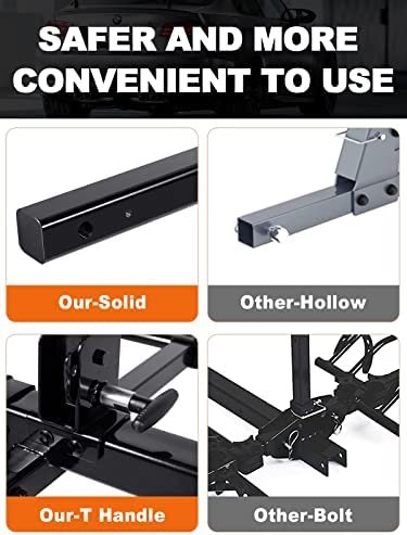 SIMETU&HS Bike Rack Carrier for Car Truck SUV,132 lbs Heavy Weight Capacity - Tray Style Smart Tilting Design (2-Bike Carrier) - Image 5