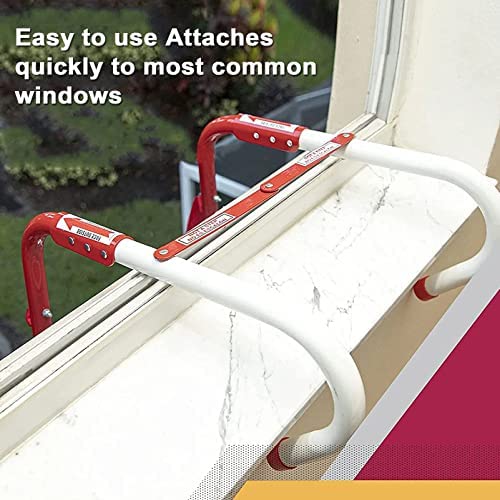 GIZMIT Retractable Fire Escape Ladder 2-6 Story Homes, Portable Emergency Fire Ladder with Wide Aluminum Steps for Adults and Kids Window Exit,10M/32FT - Image 5