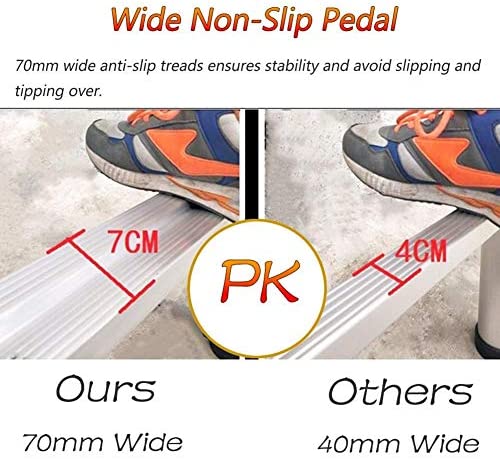 Vvlo Gardening Courtyard 85Ft/95Ft/105Ft/125Ft/155Ft/165Ft/20Ft/23Ft/26Ft Tallest Telescoping Ladder, Foldable Extension Ladder with Whe (Size : 2.6m/8.5FT) - Image 5