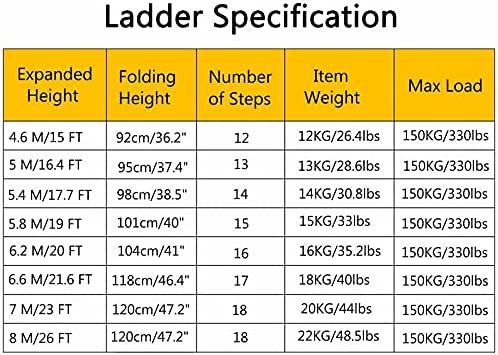 Telescoping Telescopic extension portable - Collap Aluminum Telescopic Extension Ladders 16ft/ 20ft/ 24 Feet/ 28 Feet, Professional Folding Telescoping Ladder with Hooks for Roof Top Tent & Home Loft, - Image 3