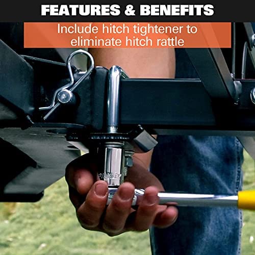 WEIZE Hitch Cargo Carrier, 53 x 19 x 4-1/8 Inch, 500 lbs Capacity Hitch Rack with Waterproof Bag, Compact Hitch Mount Cargo Carrier with Net, Strap and Hitch Tightener, 2 Inch Shank - Image 6