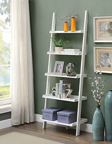 Convenience Concepts French Country Bookshelf Ladder, White - Image 3