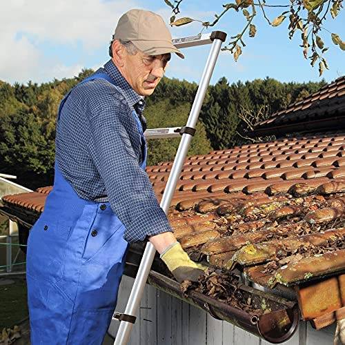 ALPURLAD Telescoping Ladder 16.5 FT Lightweight Aluminum Extension Ladder with Stable Support Easy Retraction Anti-Slip Collapsible Ladder for Home Roof Multi-Purpose Ladder 330lbs Capacity - Image 8