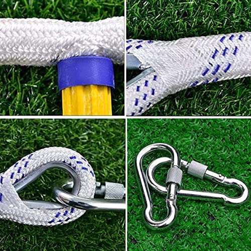 Rescue Household Rope Ladder Abrasion Resistant Anti-Slip Soft Ladder Outdoor Climbing Safety Escape Devices Reusable Fire Escape Ladders Weight Capacity Up to 420KG,50m/164ft - Image 5