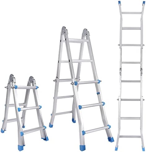Varbucamp Little Giant Ladder, 10FT Adjustable Multi-Position Aluminum Ladder Telescoping Ladder with Non-Slip Rubber Feet for Home and Working Indoor Outdoor - Image 2