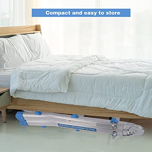 Varbucamp Little Giant Ladder, 10FT Adjustable Multi-Position Aluminum Ladder Telescoping Ladder with Non-Slip Rubber Feet for Home and Working Indoor Outdoor - Image 9