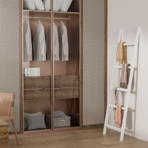 WTZ Blanket Ladder, 5-Layer Towel Racks, Blanket Holder with Anti-Slip Construction Home Decor, Decorative Blanket, Quilt, Towel, Scarf Ladder Shelves for Livingroom, Bedroom, Bathroom, White - Image 8