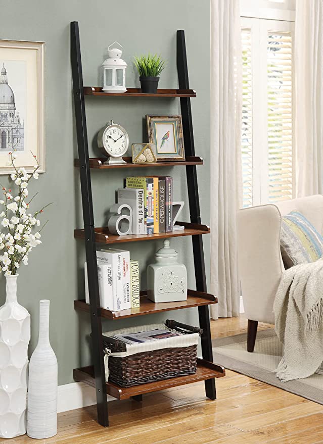 decorating a ladder shelf