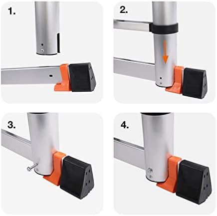 Varbucamp Aluminum Telescoping Ladder 12.5 FT,Lightweight Extension Ladder with Stabilizer, rv ladders for Travel Trailers,330 LBS Capacity… - Image 10