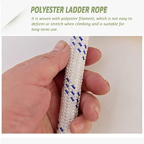 QWEASDF Escape Ladder, Emergency Fire Ladder, Flame Resistant Safety Rope Ladder, Fast to Deploy, Easy to Use, Easy to Store, Not Easy to wear, for Fire Escape, Rescue, Bearer 900 lb,50m/164.04ft - Image 3