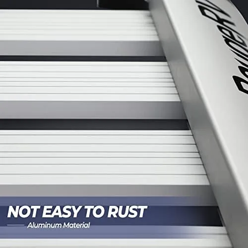 BougeRV Anti-Rust Rooftop Cargo Basket 47''x40'' Lightweight Aluminum Universal Roof Basket 150LBS Load Capacity Roof Rack Basket Cargo Carrier with Wind Fairing, Fit for SUV Truck Cars, Silver - Image 3