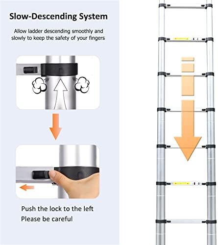 Varbucamp Aluminum Telescoping Ladder 12.5 FT,Lightweight Extension Ladder with Stabilizer, rv ladders for Travel Trailers,330 LBS Capacity… - Image 7