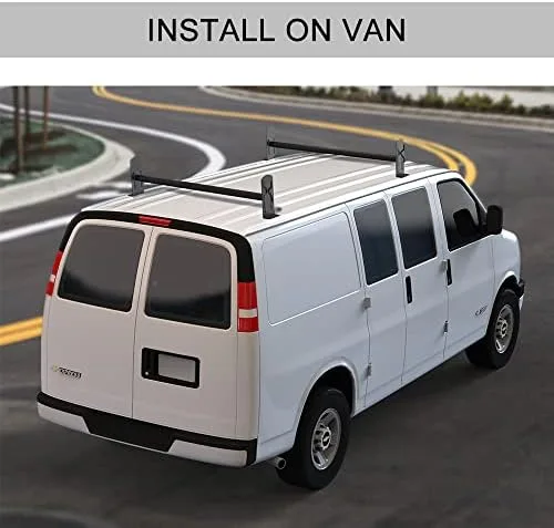 StarONE Adjustable Camper Shell Ladder Rack Cap & Topper Roof Rack Universal for Pickup Truck Van,2 Bar,Steel - Image 5