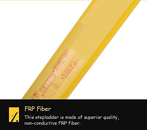 BALAMI Ladders Fiberglass Telescoping Ladder with Removable Hook Heavy Duty Extension Ladder for Industrial Household Daily or Emergency Use Load 150Kg/2 M/6.6 Ft Convenient (Color : 5 M/14.8 Ft) - Image 4