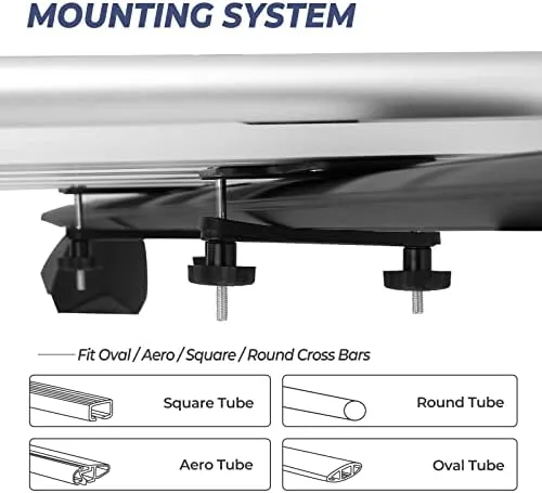 BougeRV Anti-Rust Rooftop Cargo Basket 47''x40'' Lightweight Aluminum Universal Roof Basket 150LBS Load Capacity Roof Rack Basket Cargo Carrier with Wind Fairing, Fit for SUV Truck Cars, Silver - Image 4