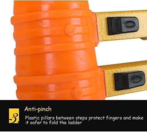 BALAMI Ladders Fiberglass Telescoping Ladder with Removable Hook Heavy Duty Extension Ladder for Industrial Household Daily or Emergency Use Load 150Kg/2 M/6.6 Ft Convenient (Color : 5 M/14.8 Ft) - Image 6