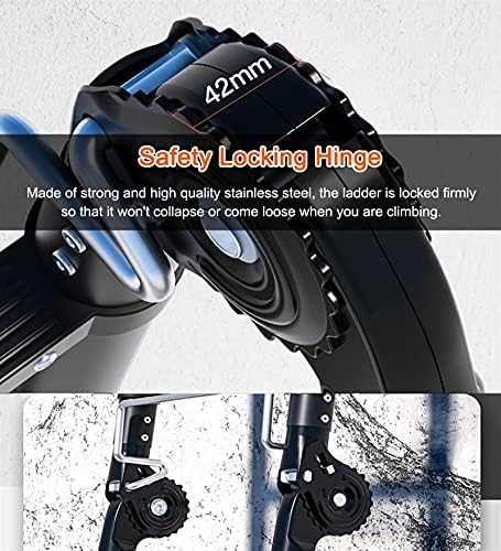 Telescoping Telescopic Extension Portable - Collap A Frame Telescoping Ladder with Stabilizer Bar & Wheels, 15ft/20ft/25ft Tall Foldable Extendable Ladder for Engineering Home Loft, Load 150kg - Image 7