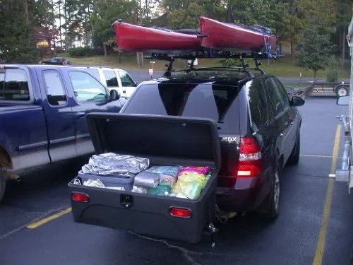 Stowaway Standard Cargo Carrier with SwingAway Frame for 2" Hitch- Black - Image 4