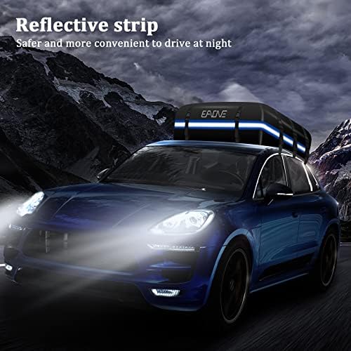 EAONE 21 Cubic Feet Rooftop Cargo Carrier Waterproof Car Top Carrier Bag for All Vehicles with/Without Rack, Includes Anti-Slip Mat, 10 Reinforced Straps, 6 Door Hooks, Luggage Lock and Storage Bag - Image 10