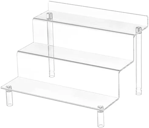 Grarry Acrylic Risers Display Shelf, 9” Perfume Organizer Stand, Acrylic Riser for Display Compatible with Funko POP Shelf, Acrylic Display Stands for Cupcake Stand Cologne Organizer Perfume Holder - Image 2