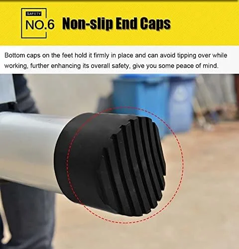 WAHHWF Aluminum Telescoping Ladder 23ft / 24ft / 26ft, Telescopic Ladder with Hook, Folding Extension Ladders for Home/Attic/RV/Outdoor Roof, Load 150kg (Size : 2.8m/9.2ft) - Image 9