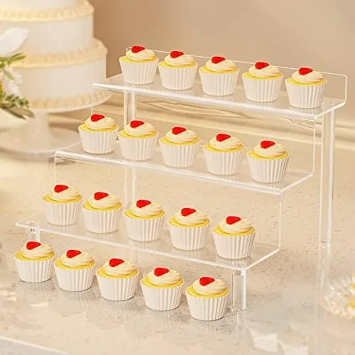 Grarry Acrylic Risers Display Shelf, 9” Perfume Organizer Stand, Acrylic Riser for Display Compatible with Funko POP Shelf, Acrylic Display Stands for Cupcake Stand Cologne Organizer Perfume Holder - Image 5