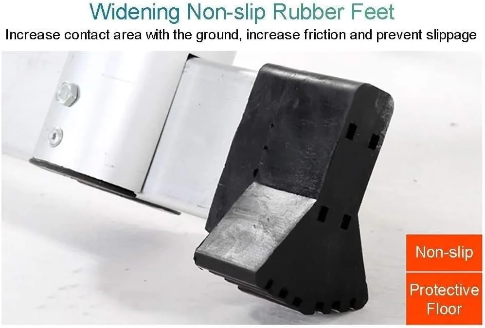 BALAMI Ladders Telesextension Ladder Alumiportable A-Frame/Straight Telescoping Multi-Purpose Ladder Collapsible Ladder 330Lb Capacity for Household/25Ft/3.2M Convenient (Color : 25ft/3.2m) - Image 7