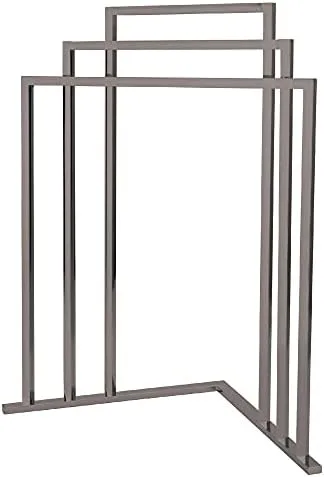 Kingston Brass SCC8278 L Shape 3-Tier Steel Construction Corner Towel-Rack, Brushed Nickel - Image 2