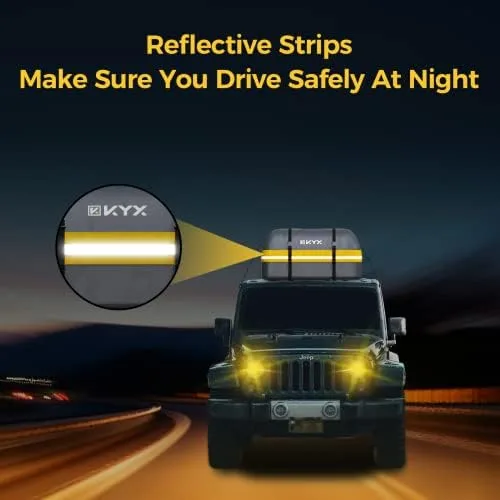 Rooftop Cargo Carrier Bag - KYX 21 Cubic Feet Waterproof Car Roof Bag, Roof Rack Cargo Carrier for All Vehicle with/Without Rack, Car Roof Storage with Anti-Slip Mat, 8 Straps, 4 Door Hooks, Lock - Image 7