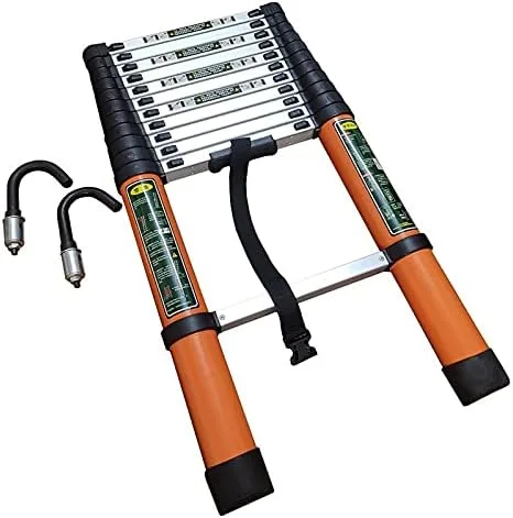 8m/ 7m/ 6m/ 5m/ 4m/ 3m/ 2m Telescoping Ladder with Detachable Hook, Aluminum Telescopic Extension Ladders for Home RV Roof Top Attic, Loads 150kg (Size : 7.6m/25ft) - Image 2