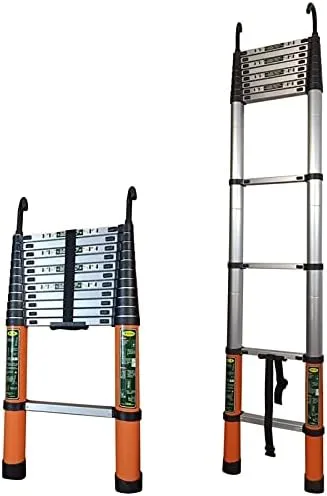 8m/ 7m/ 6m/ 5m/ 4m/ 3m/ 2m Telescoping Ladder with Detachable Hook, Aluminum Telescopic Extension Ladders for Home RV Roof Top Attic, Loads 150kg (Size : 7.6m/25ft) - Image 8