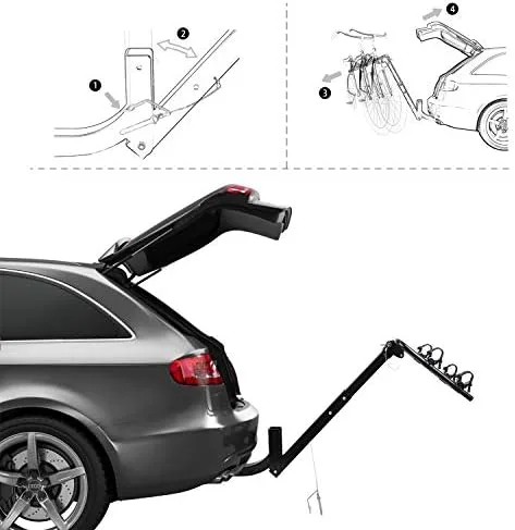 XCAR 2-Bike Universal Hitch Mounted Bike Carrier Rack for Car Trailer with 2" Receiver - Image 4