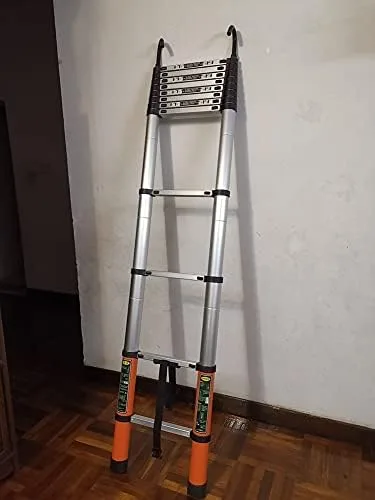 8m/ 7m/ 6m/ 5m/ 4m/ 3m/ 2m Telescoping Ladder with Detachable Hook, Aluminum Telescopic Extension Ladders for Home RV Roof Top Attic, Loads 150kg (Size : 7.6m/25ft) - Image 10