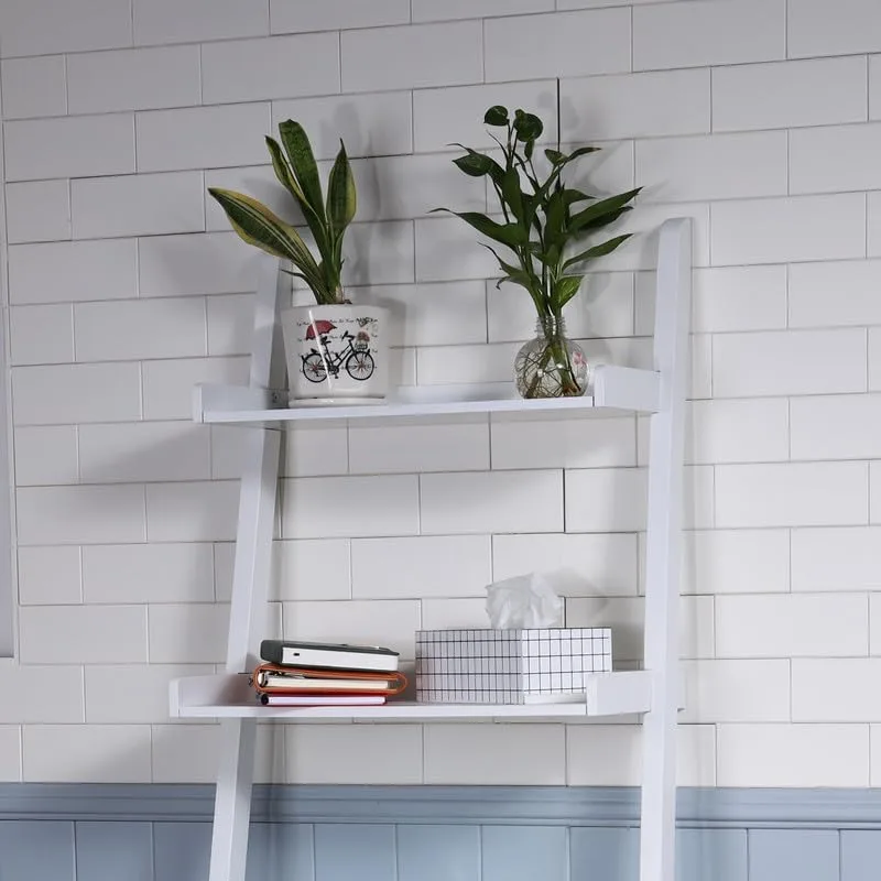 FDSPDO 5 - Tier Ladder Shelf,White - Image 3