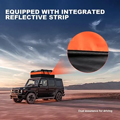15 Cubic Feet Car Roof Bag, 700D Waterproof Rooftop Cargo Carrier for All Cars with/Without Roof Rack, Include Anti-Slip Mat, 10 Reinforced Strap, 1 Luggage Lock - Image 7